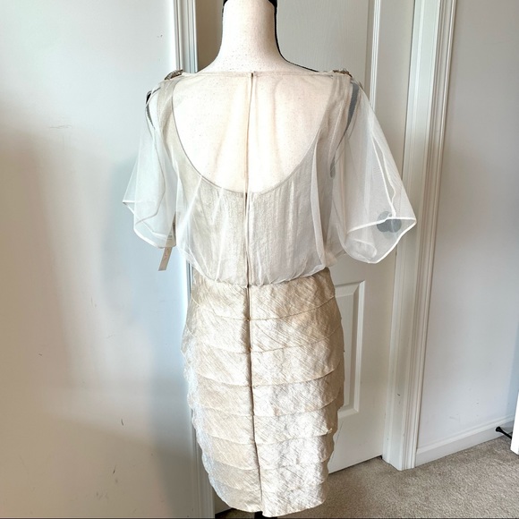 NWT LONDON TIMES Petite Layered Ruffle Dress—SZ 8P - Picture 7 of 16